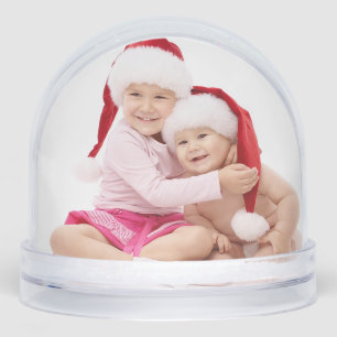 Happy Holidays Double Photo Snow Globe