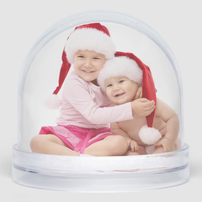Happy Holidays Double Photo Snow Globe (Front)