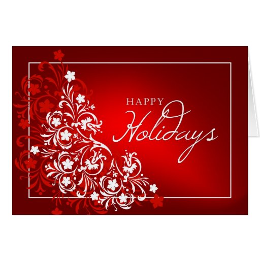 Happy Holidays - Elegant Abstract Christmas Card | Zazzle