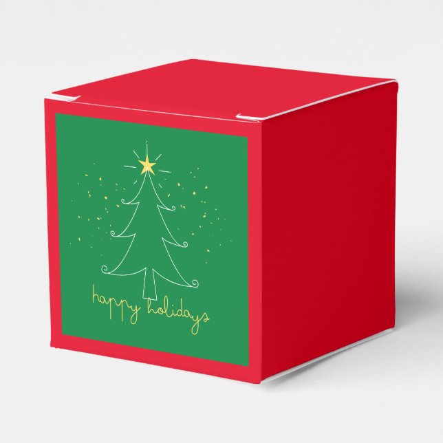 Happy Holidays elegant Christmas Gift box (Front Side)