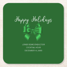 Happy Holidays Elegant Green