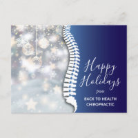 Happy Holidays Elegant Snowflakes Chiropractic