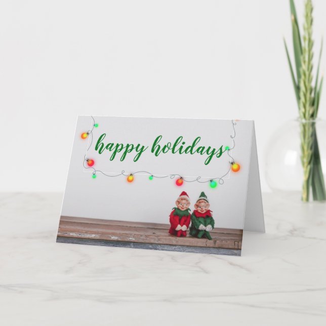 Happy Holidays Elves Card (Front)
