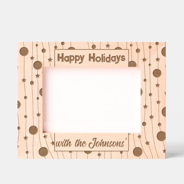 Happy Holidays Engraved Frames (Front)