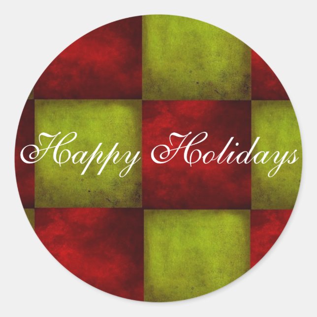 Happy Holidays envelope seal (Front)