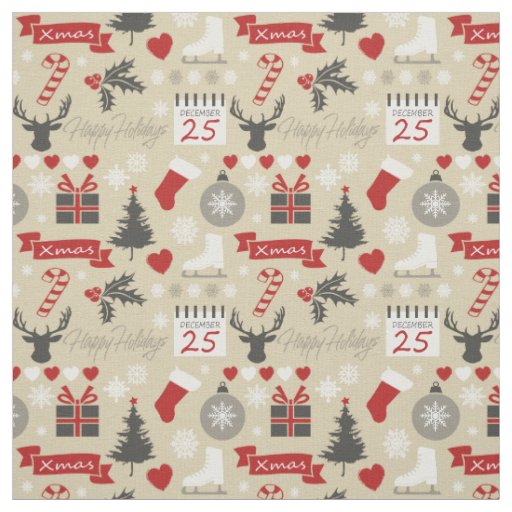 Happy Holidays Fabric