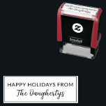 Happy Holidays Family Name Packaging Self-inking Stamp<br><div class="desc">Make your holiday gift giving a little easier this year with this custom family name self inking stamp! Wrap your gifts and use this stamp to wish happy holidays from your family!  Simply stamp onto a blank gift tag,  envelope,  gift wrap,  cards,  and more!</div>