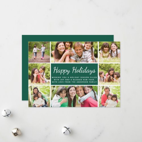 Happy Holidays Family Photo Collage Holiday Card