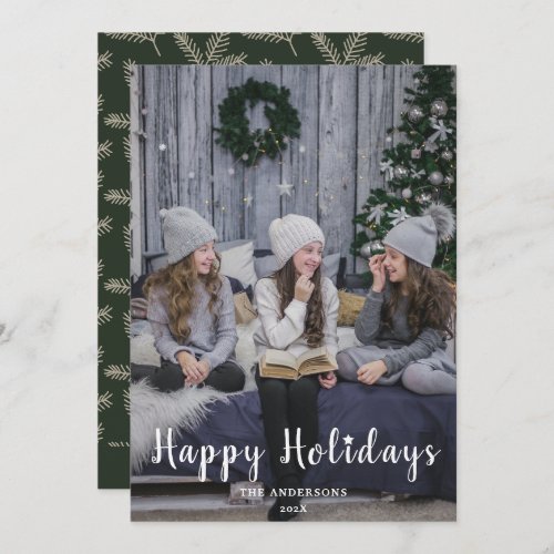 Happy Holidays Family Photo Picture Holiday Card