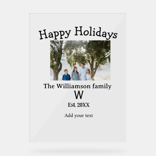 Happy holidays family photo renuion name letter ye