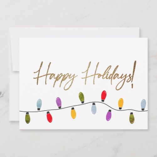 Happy Holidays Faux Gold Script Lights Company