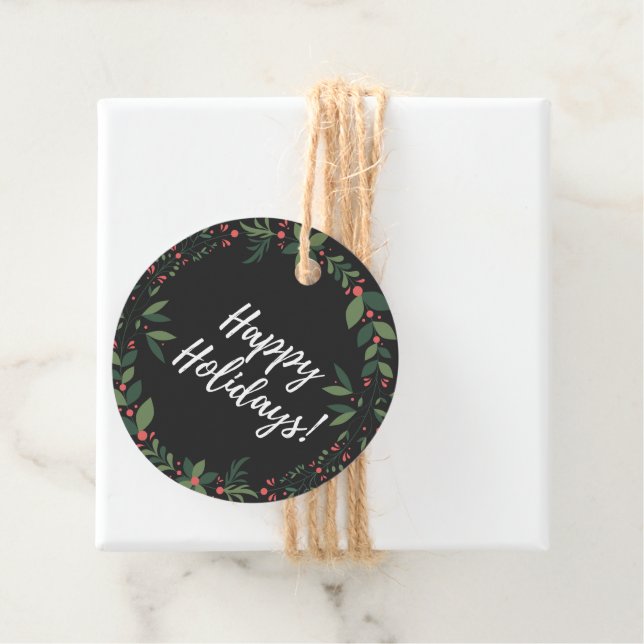 Happy Holidays Favor Tags (In Situ)
