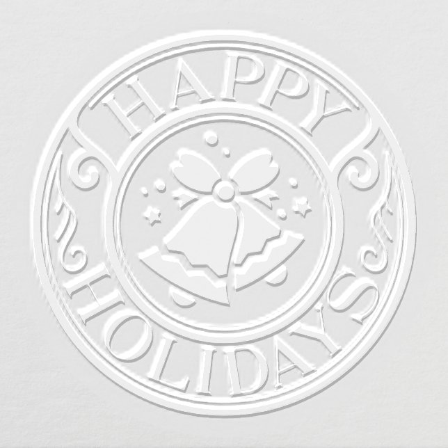 Happy Holidays Festive Bells Christmas Embosser (Design)