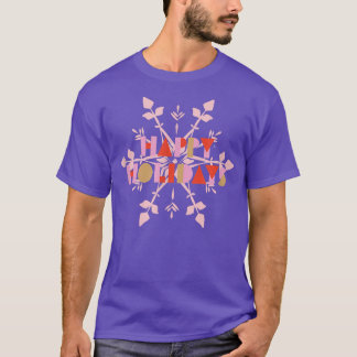 Happy Holidays Festive Christmas Snowflake  T-Shirt