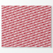 Happy Holidays festive font white red Wrapping Paper (Flat)