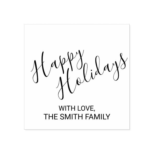 'Happy Holidays' Festive Rubber Stamp (Imprint)