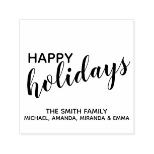 'Happy Holidays' Festive Self-inking Stamp