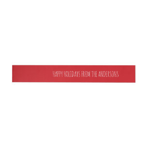 Happy Holidays Fill in Your Name Wrap Around Address Label