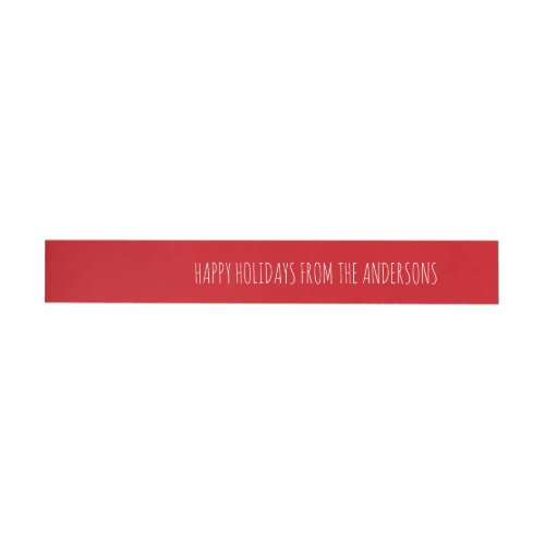 Happy Holidays Fill in Your Name Wrap Around Address Label