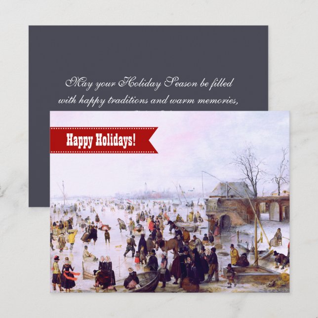 Happy Holidays. Fine Art Christmas Card (Front/Back)