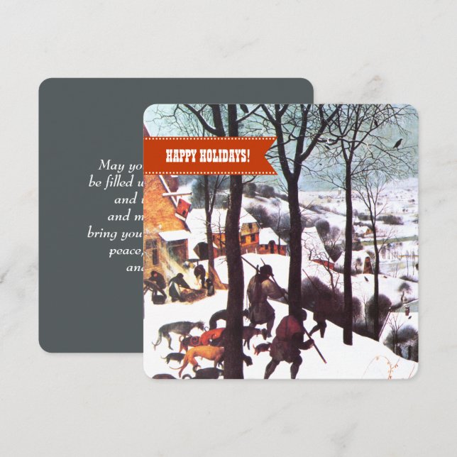 Happy Holidays. Fine Art Christmas  Holiday Card (Front/Back)