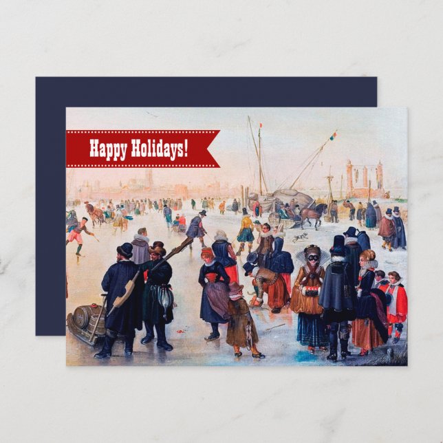 Happy Holidays. Fine Art Custom Christmas Card (Front/Back)