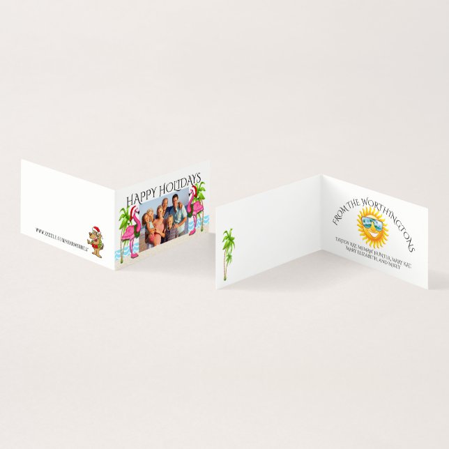 Happy Holidays Flamingo Family Photo #holidayZ (Inside and Outside)