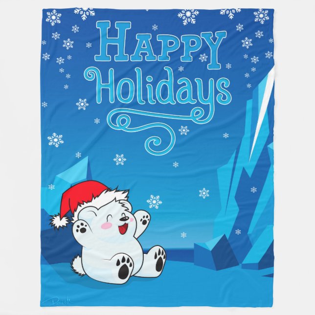Happy Holidays! Fleece Blanket (Front)