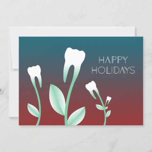 HAPPY HOLIDAYS flowering teeth Invitation