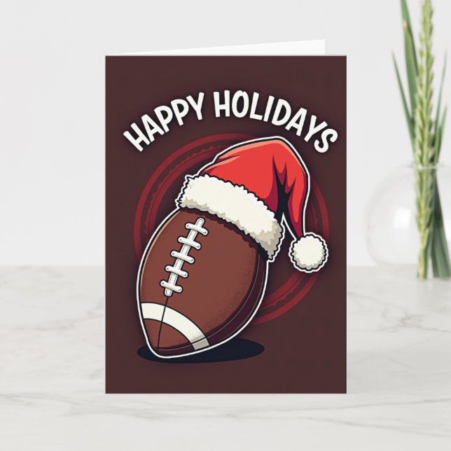 Happy Holidays Football Card (Front)