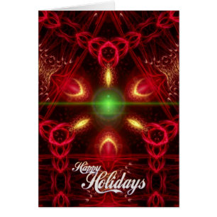 Happy Holidays Fractal Christmas Cards