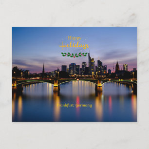 Happy Holidays, Frankfurt Bridge, Postcard