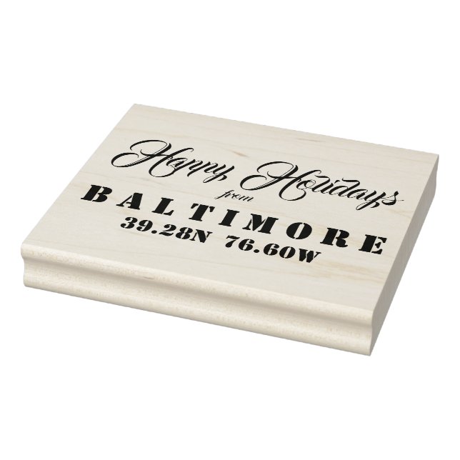 Happy Holidays from Baltimore Rubber Stamp (Stamp)