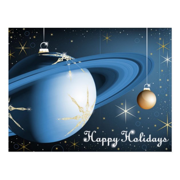 Happy Holidays From Cassini Postcard