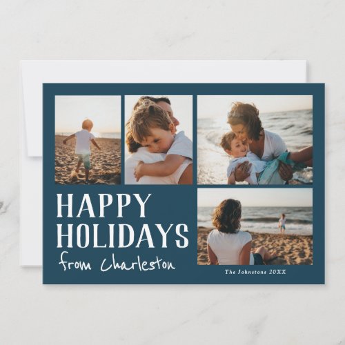 Happy Holidays from city or location photo  Card