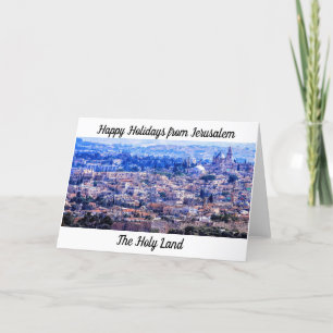 Happy Holidays from Jerusalem, The Holy Land Letterpress Thank You Card