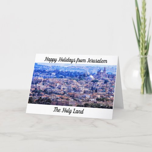 Happy Holidays from Jerusalem The Holy Land Thank You Card