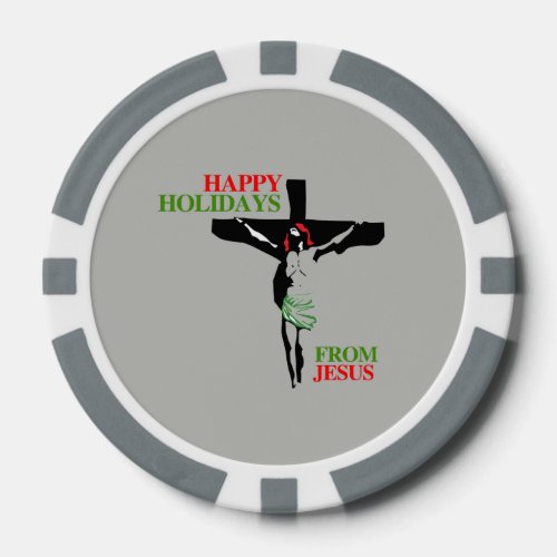 HAPPY HOLIDAYS FROM JESUS _png Poker Chips