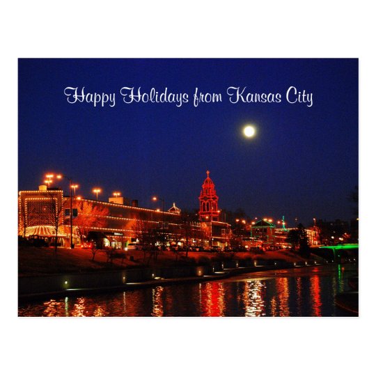 Happy Holidays from Kansas City Plaza Lights Postcard