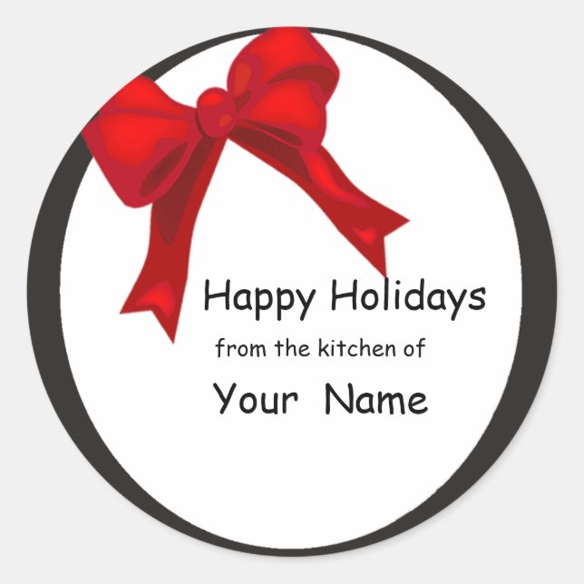 Happy Holidays from Kitchen of Sticker (Front)