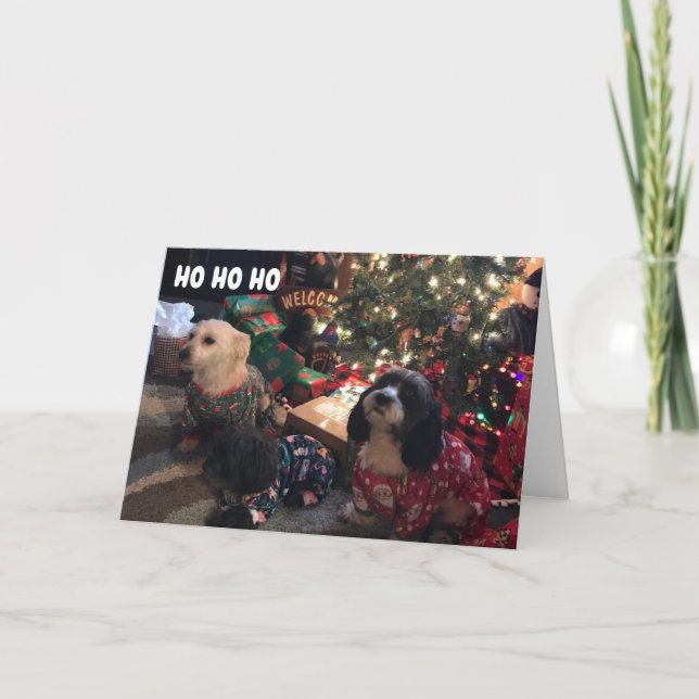 **HAPPY HOLIDAYS** FROM MERRY PUPPIES HOLIDAY CARD (Front)