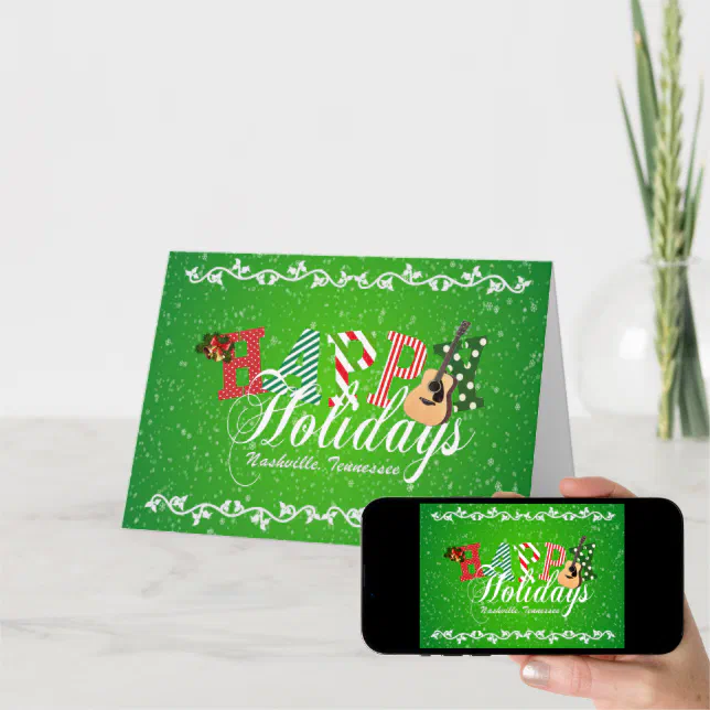Happy Holidays from Nashville Christmas Card Zazzle