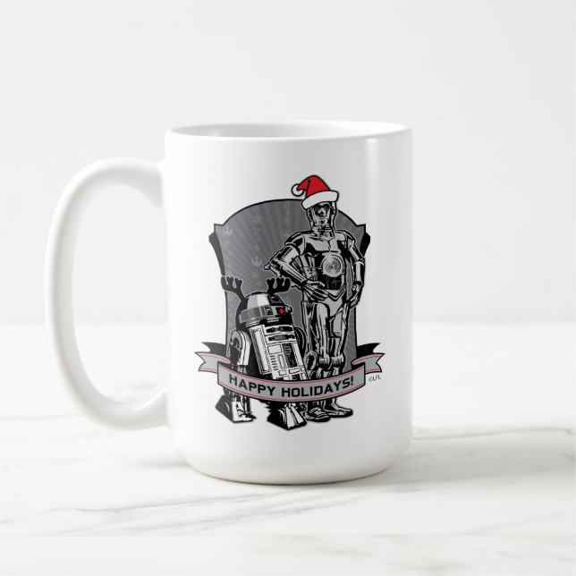 Happy Holidays From R2-D2 & C-2PO Coffee Mug (Left)