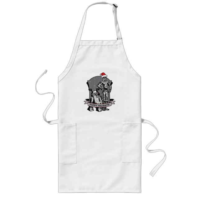 Happy Holidays From R2-D2 & C-2PO Long Apron (Front)