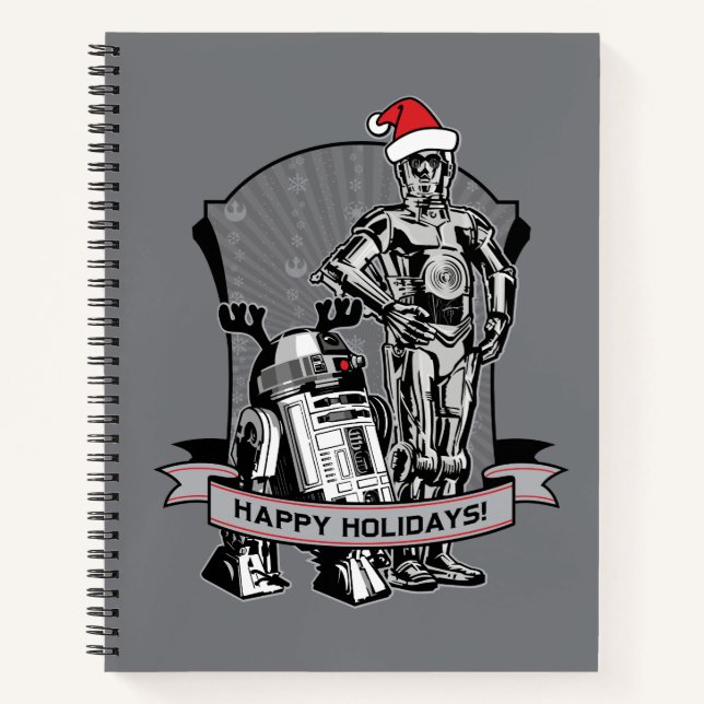 Happy Holidays From R2-D2 & C-2PO Notebook (Front)