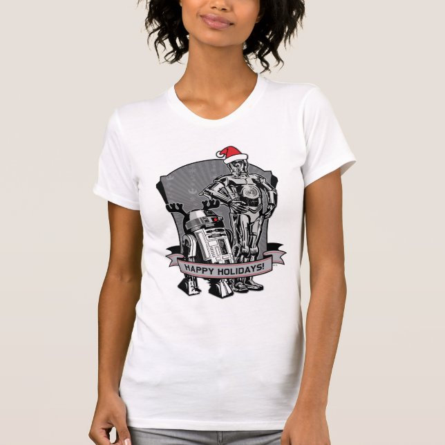 Happy Holidays From R2-D2 & C-2PO T-Shirt (Front)