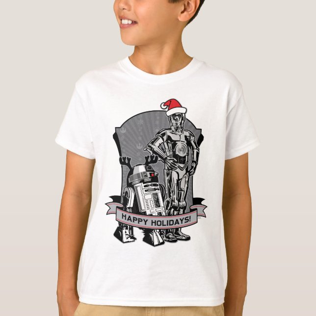 Happy Holidays From R2-D2 & C-2PO T-Shirt (Front)