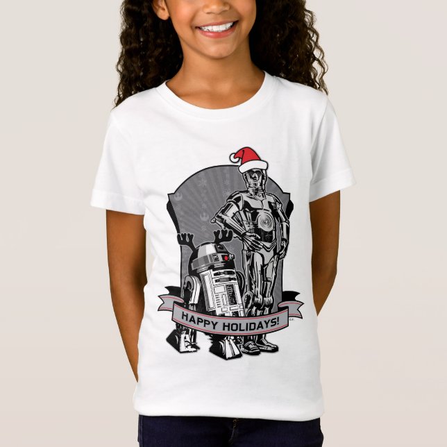 Happy Holidays From R2-D2 & C-2PO T-Shirt (Front)