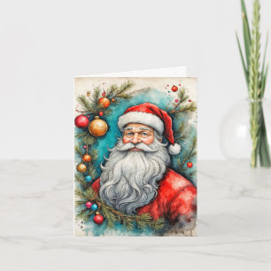 Happy Holidays From Santa Claus Holiday Card