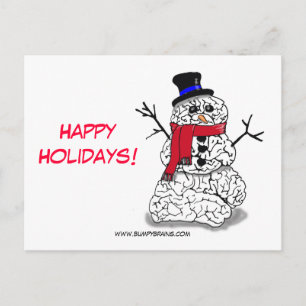 Happy Holidays from Snowbrain Holiday Postcard